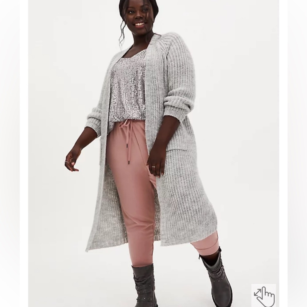 Chunky Duster Open Front Sweater - image 4